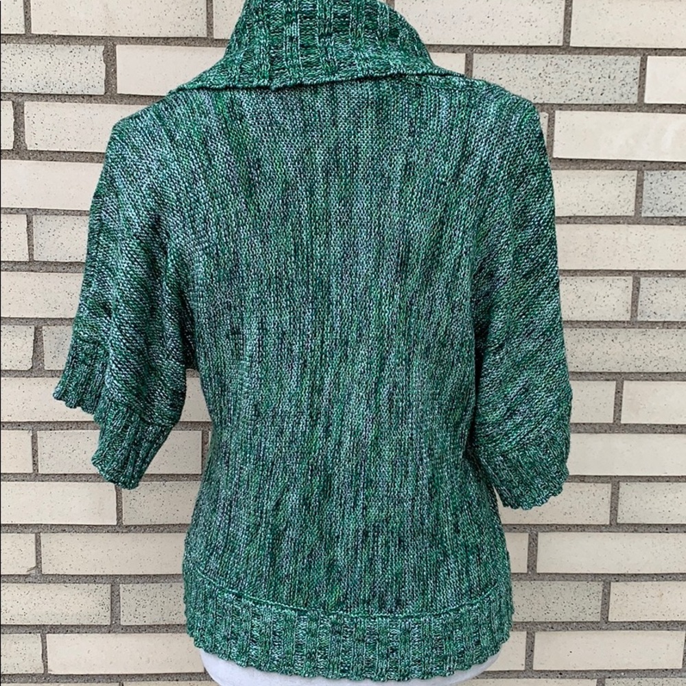 Inc International Concepts Green Marble Metallic Cowl Neck Sweater Top - Picture 3 of 10